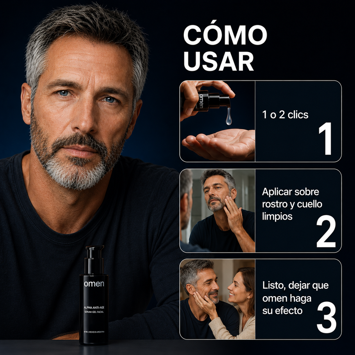 Serum ALPHA anti-edad para Hombre x3